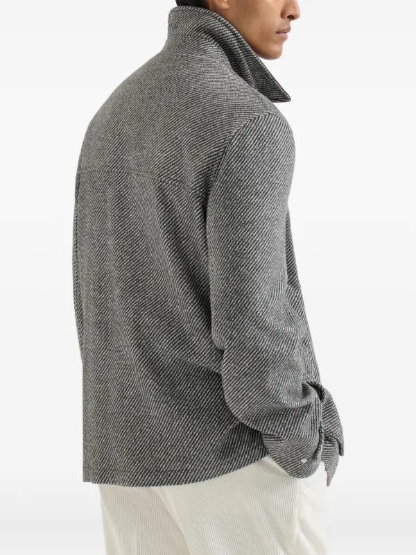 Brunello Cucinelli Diagonal Field Jacket | Grey | FARFETCH