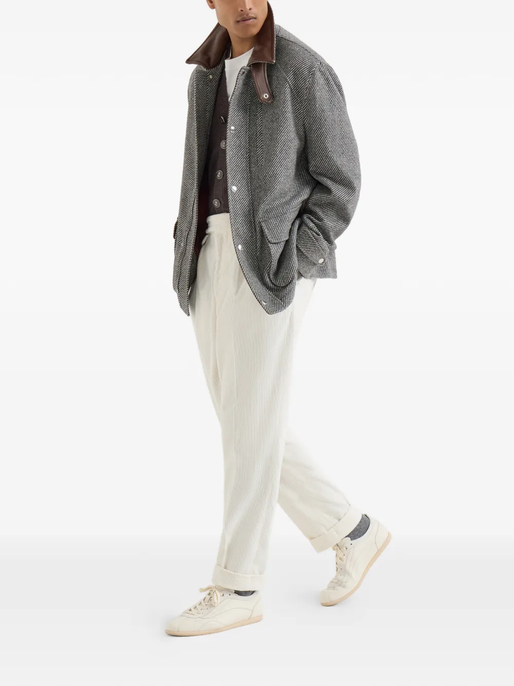 Brunello Cucinelli Diagonal Field jack Grijs