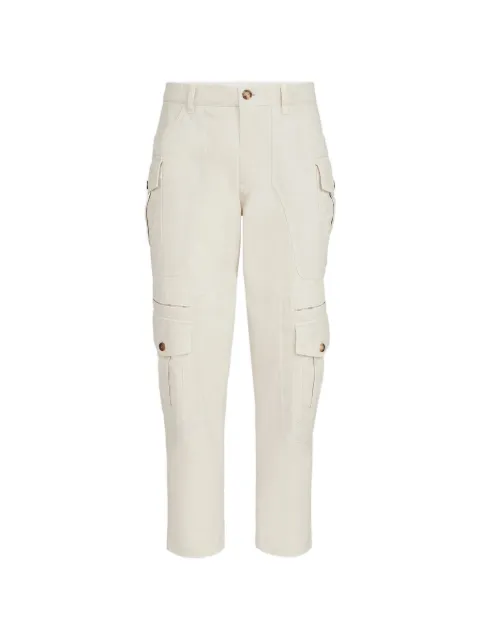 Brunello Cucinelli peached cotton gabardine explorer trousers