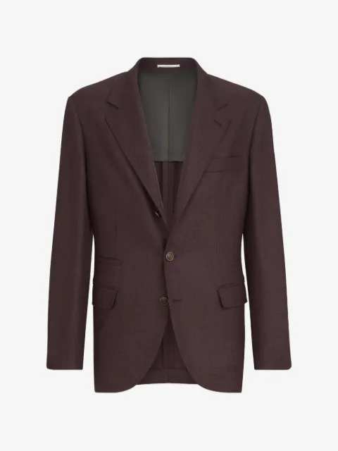 Brunello Cucinelli veston mouliné en sergé de laine vierge déconstruit