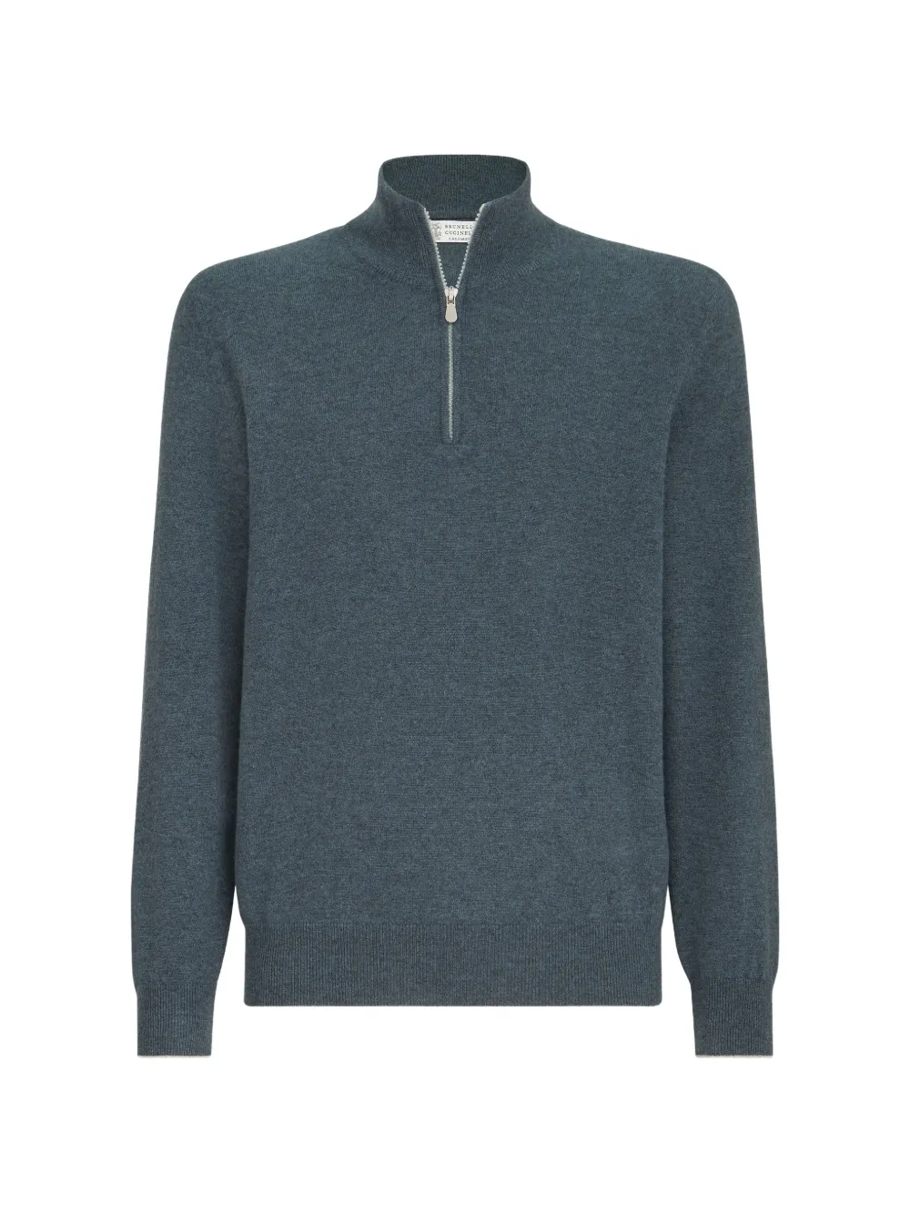 Brunello Cucinelli half-zip sweater - Blu