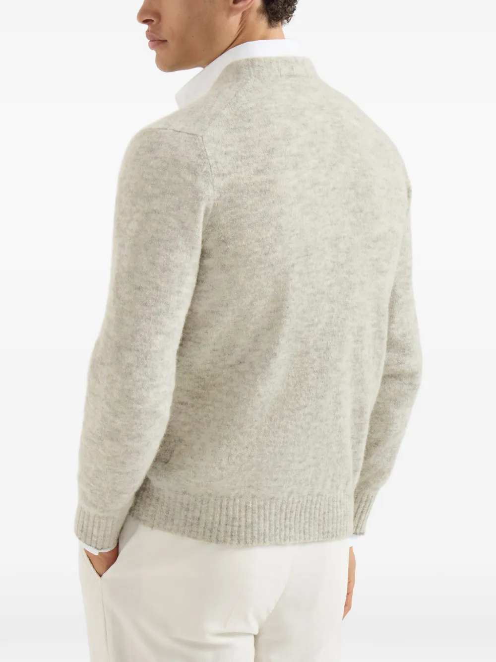 Brunello Cucinelli Alpaca kasjmier en wollen vest Grijs