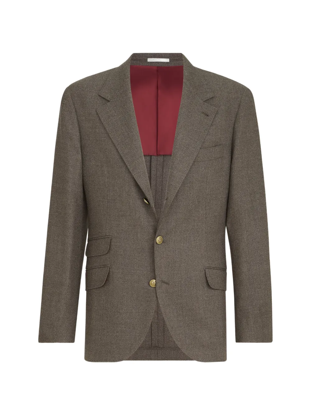 Brunello Cucinelli Mouliné virgin wool twill deconstructed Cavallo blazer - Marrone