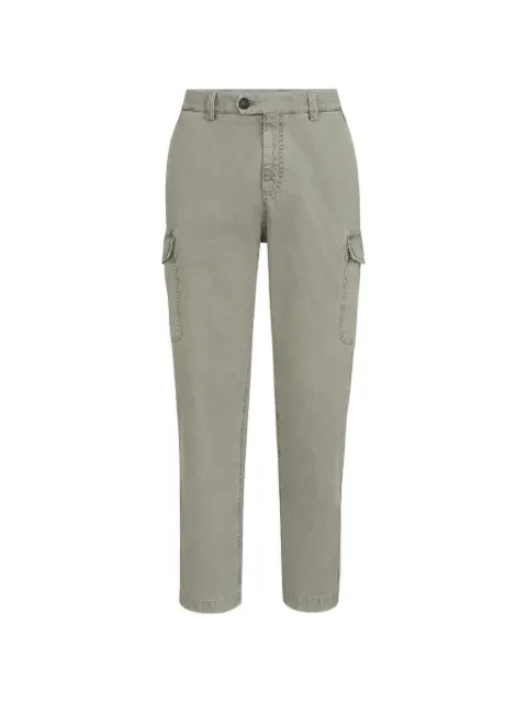 Brunello Cucinelli peached cotton gabardine trousers with cargo pockets