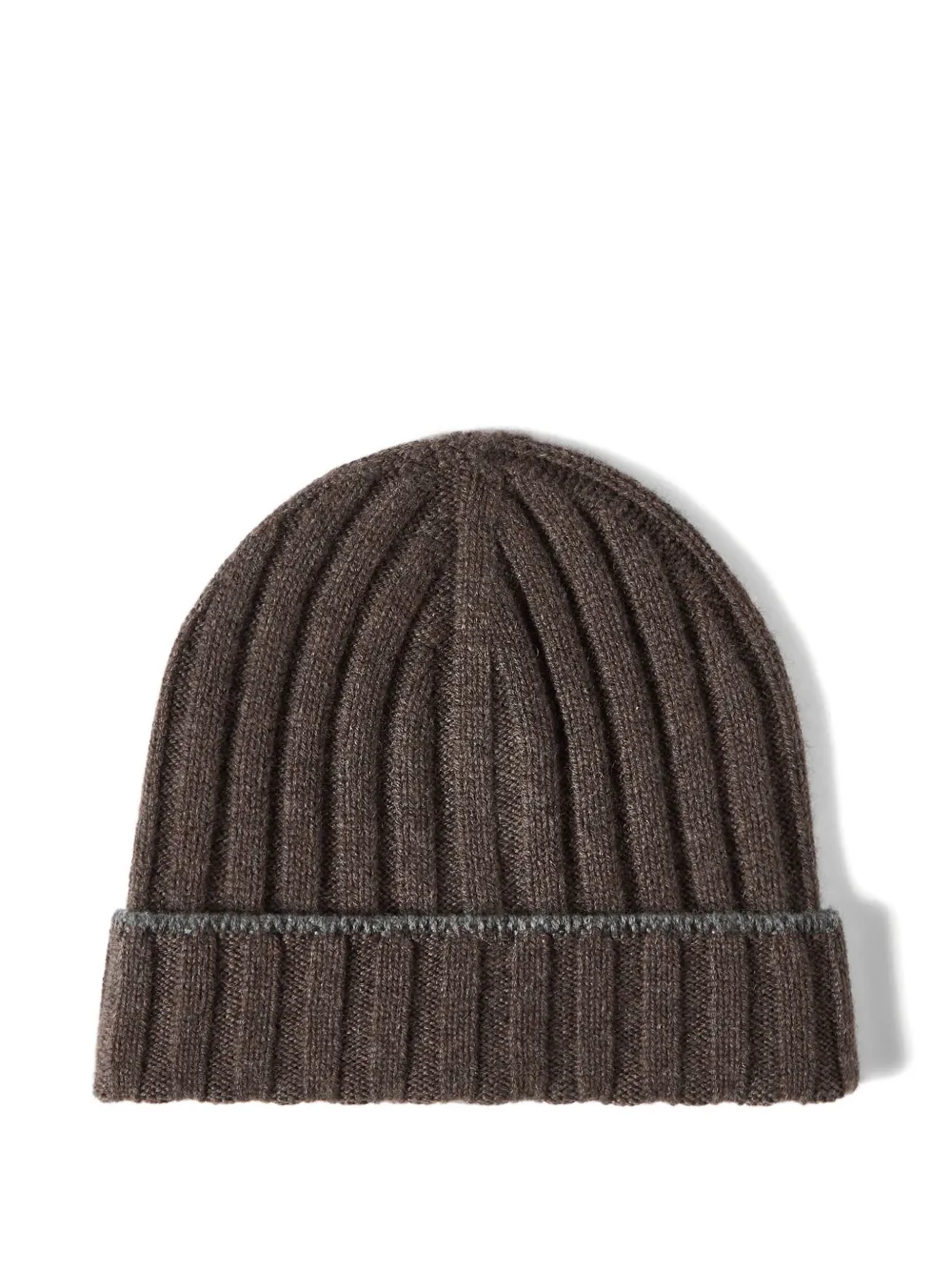 Brunello Cucinelli rib-knit beanie hat - Marrone