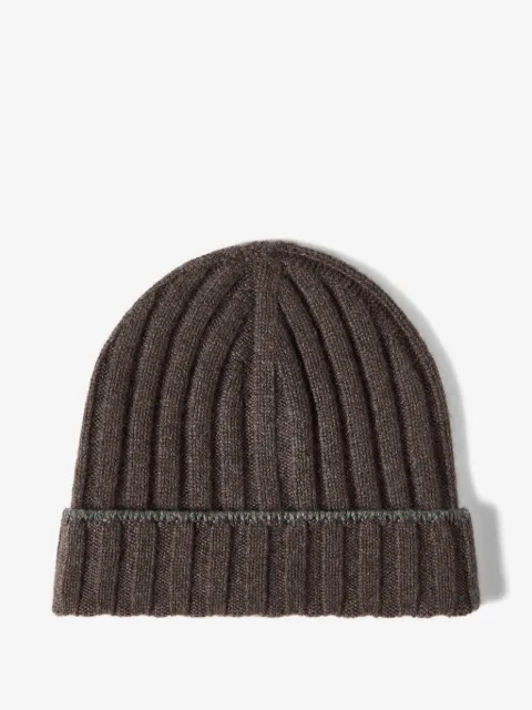 Brunello Cucinelli bonnet en maille nervurée