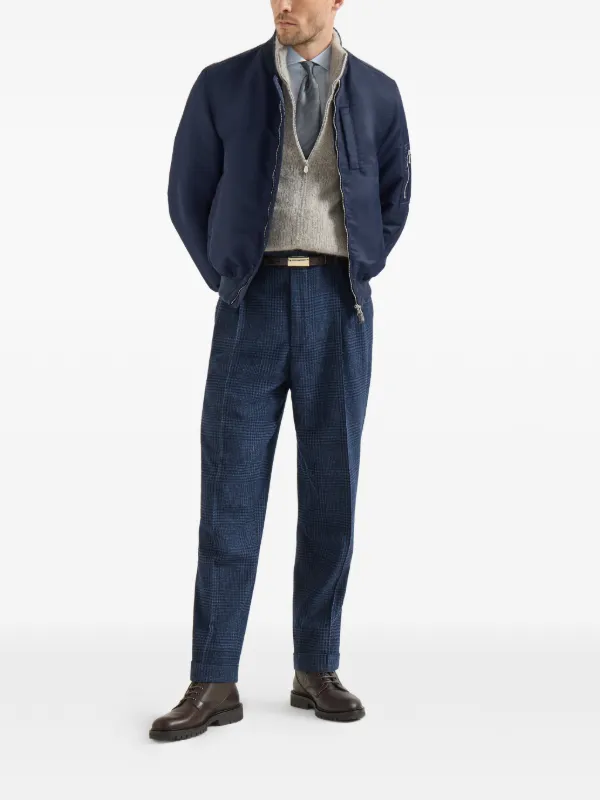 Brunello Cucinelli リブヘム ジャケット | ブルー | FARFETCH JP