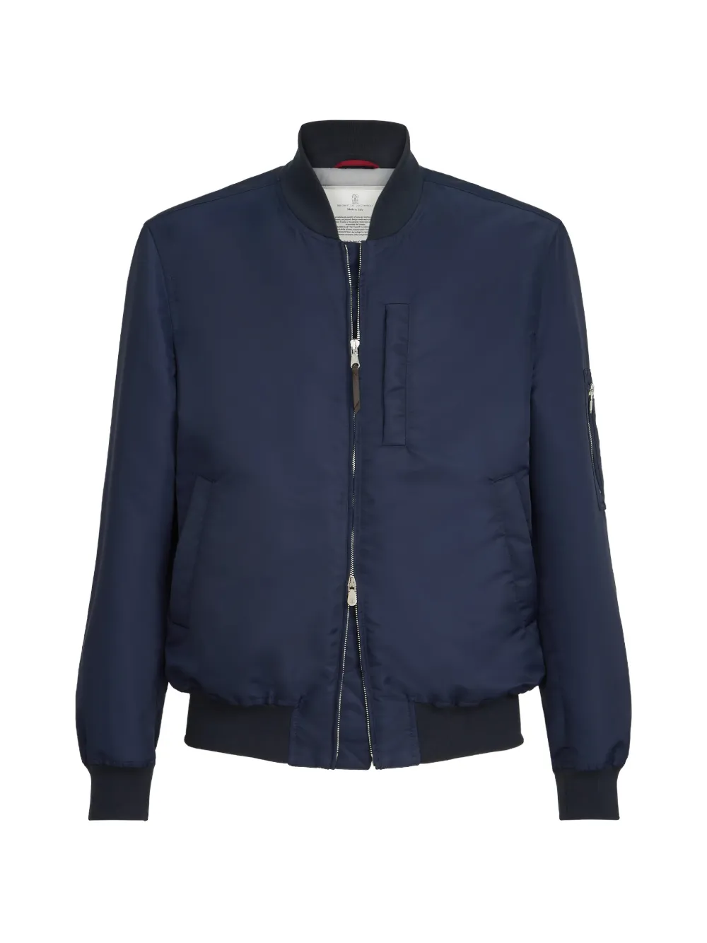 Brunello Cucinelli ribbed-hem jacket - Blu