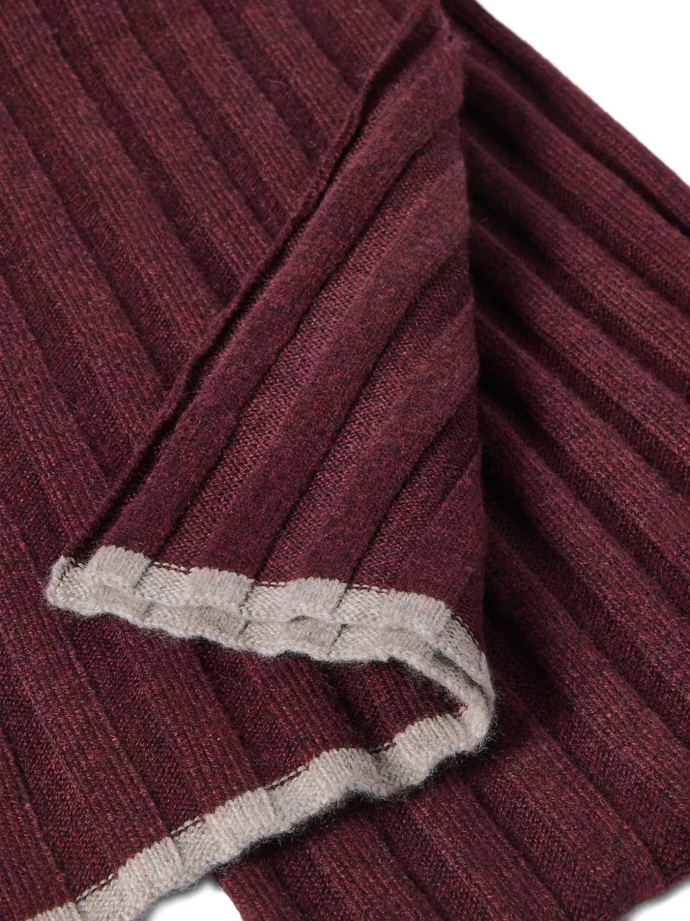 Brunello Cucinelli Sjaal met contrasterende afwerking Rood