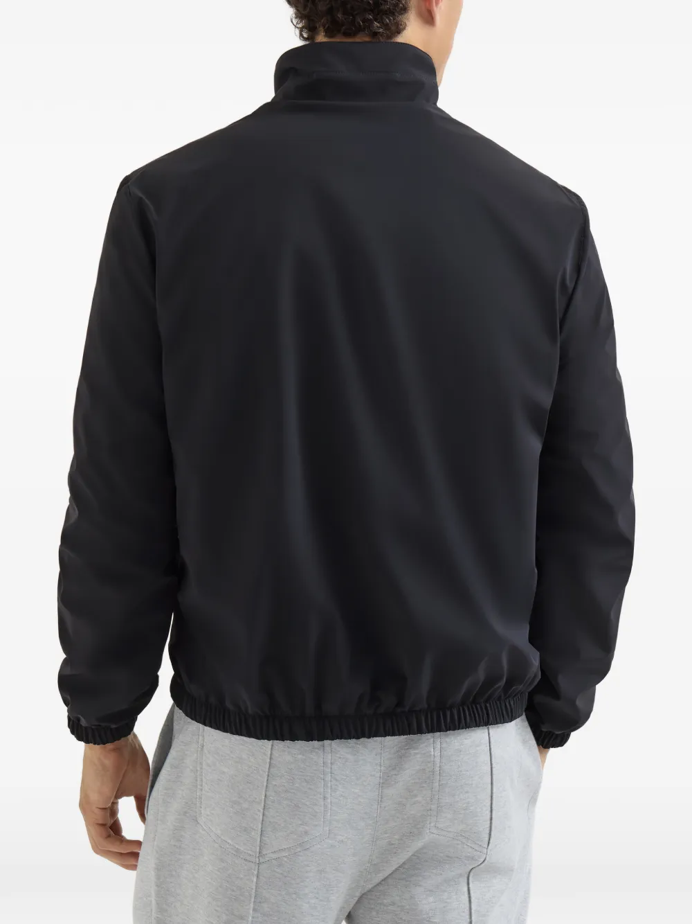 Brunello Cucinelli Omkeerbaar jack met geborduurd logo Blauw