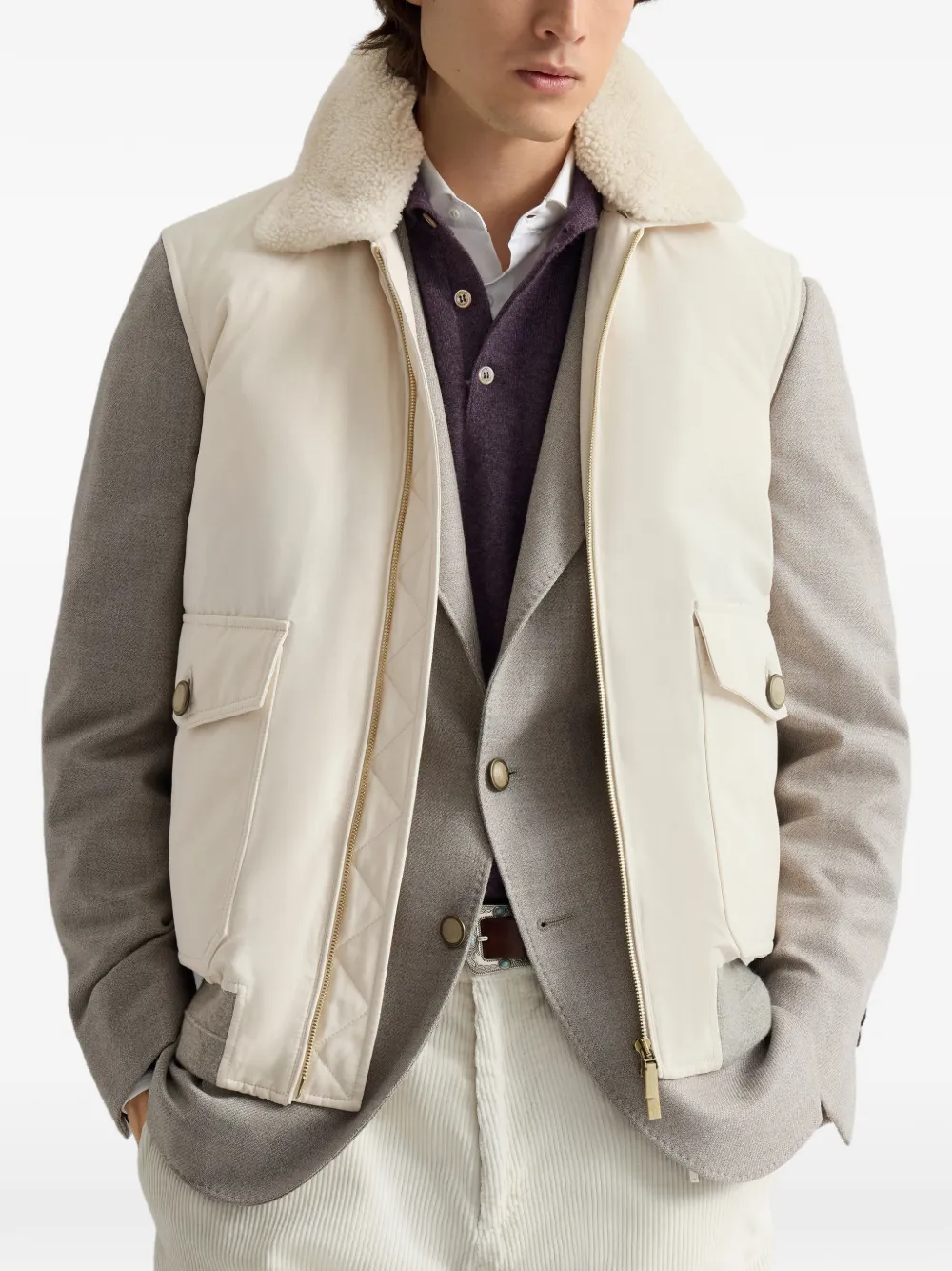 Brunello Cucinelli Donsbodywarmer Beige