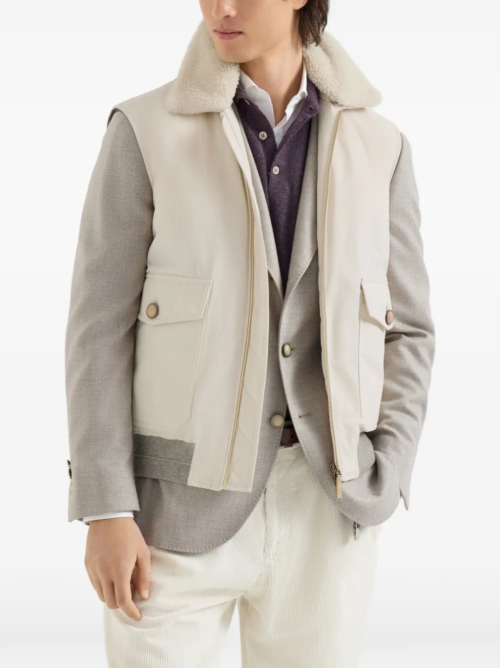 Brunello Cucinelli Donsbodywarmer Beige