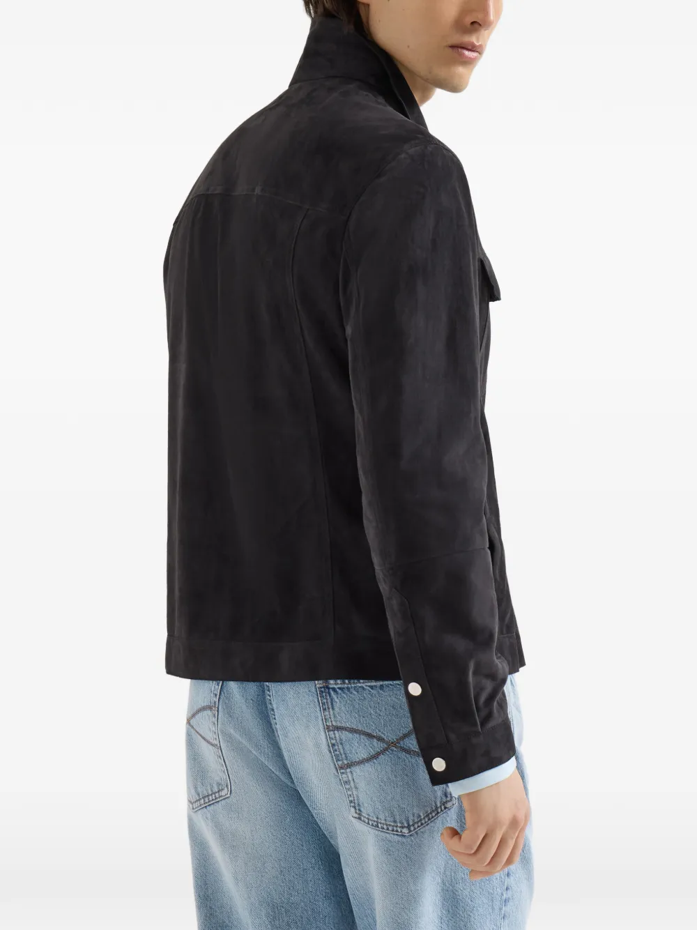 Brunello Cucinelli Shirtjack met vier zakken Blauw