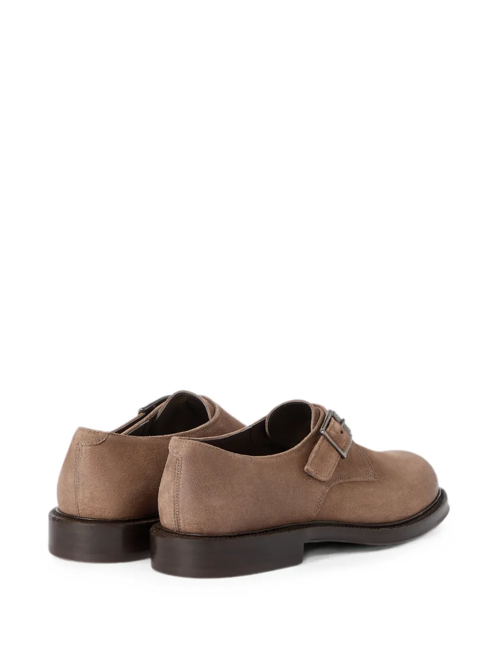 Brunello Cucinelli suede monk strap Derbys Beige