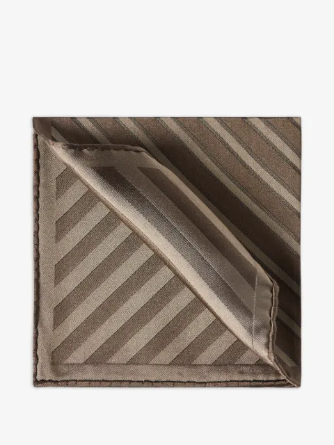 Brunello Cucinelli regimental-stripe silk pocket square