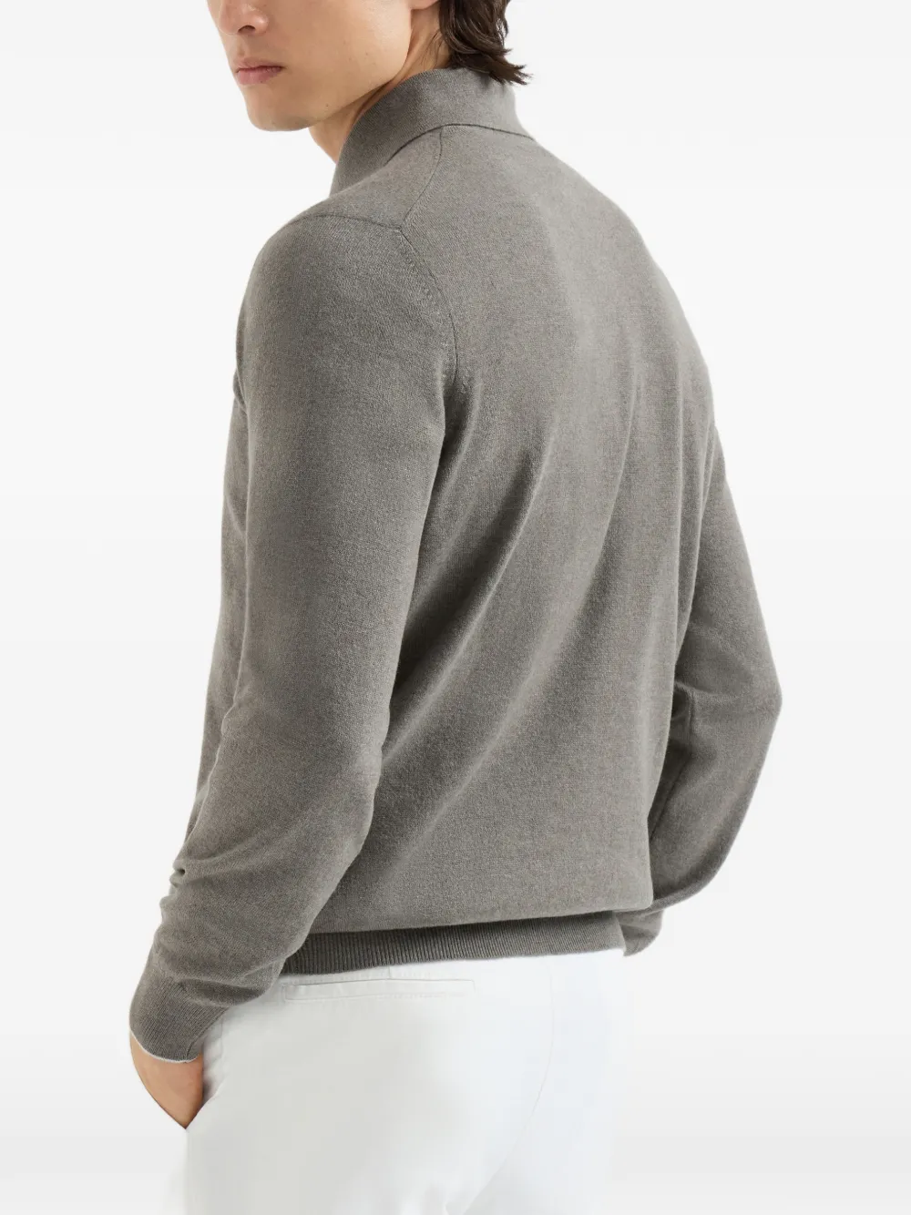 Brunello Cucinelli Kasjmier poloshirt Grijs