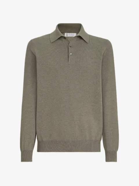 Brunello Cucinelli cashmere knit polo shirt