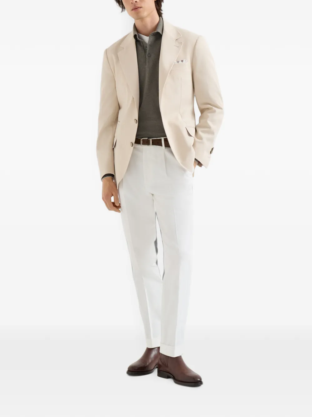 Brunello Cucinelli Kasjmier poloshirt Grijs