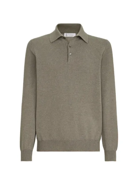 Brunello Cucinelli cashmere knit polo shirt