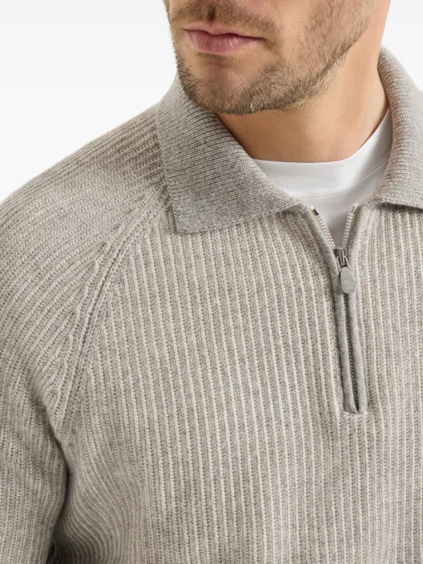 Brunello Cucinelli half-zip Sweater | Neutrals | FARFETCH