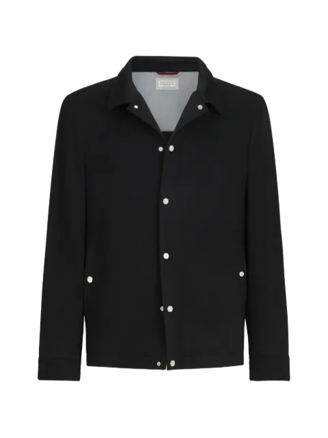 Brunello Cucinelli lightweight cashmere flannel outerwear jacket