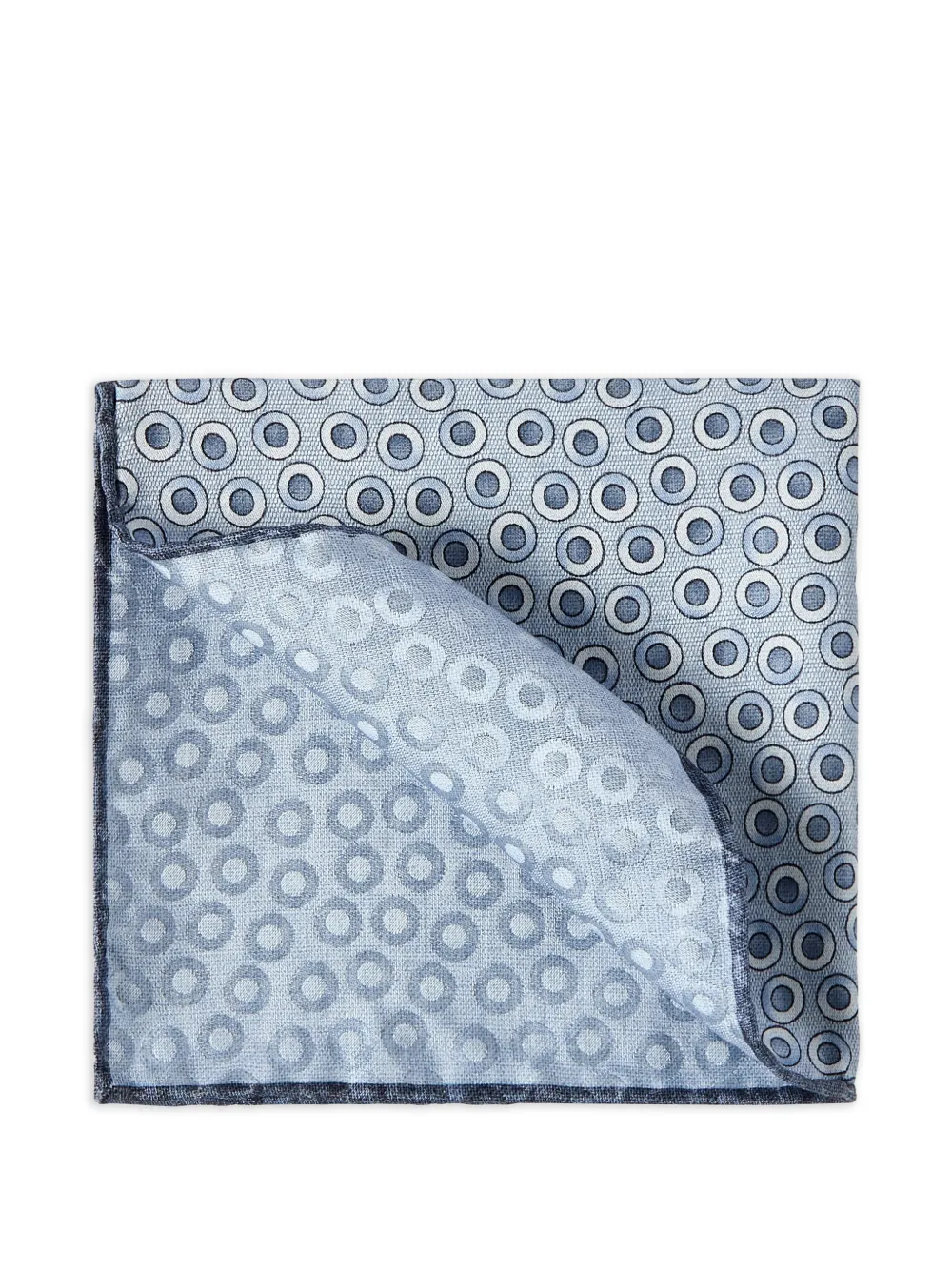 Brunello Cucinelli spotted-pattern silk pocket square - Blu