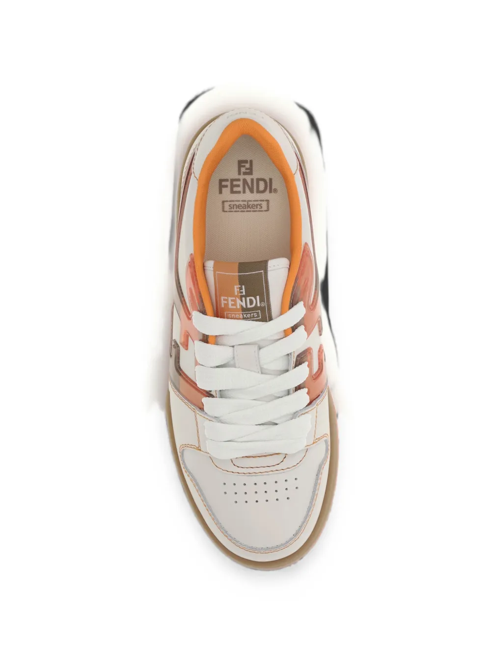 FENDI Match FF-motif sneakers Beige