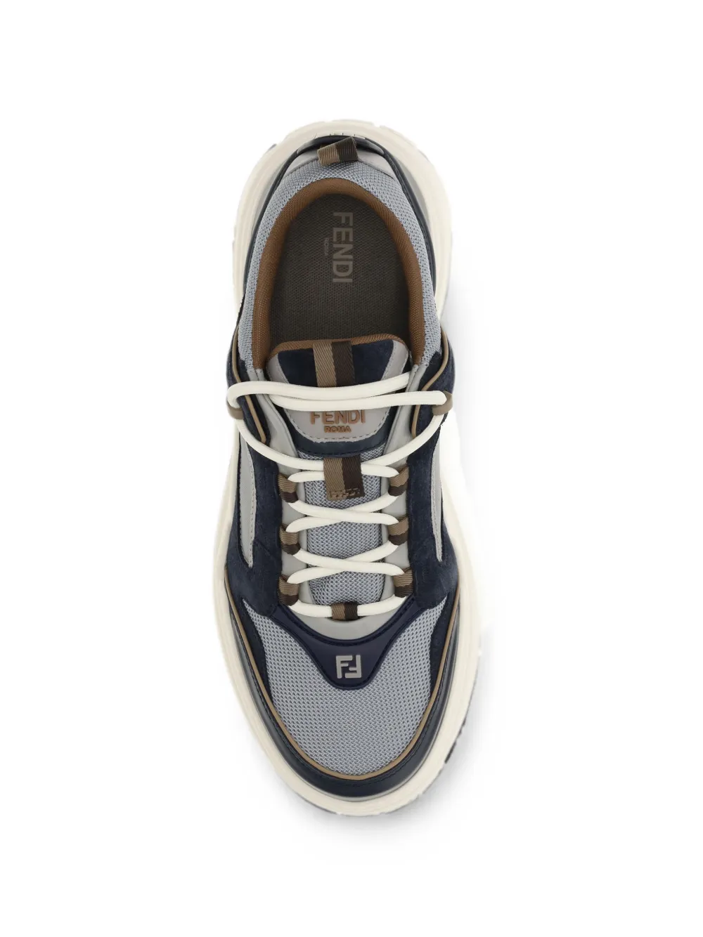 FENDI Force panelled sneakers Blauw