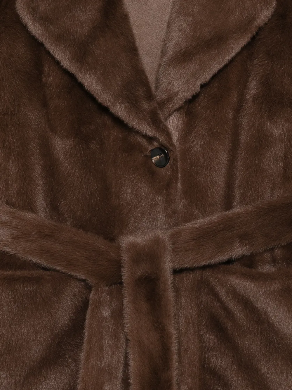 Seventy faux-fur belted coat Bruin