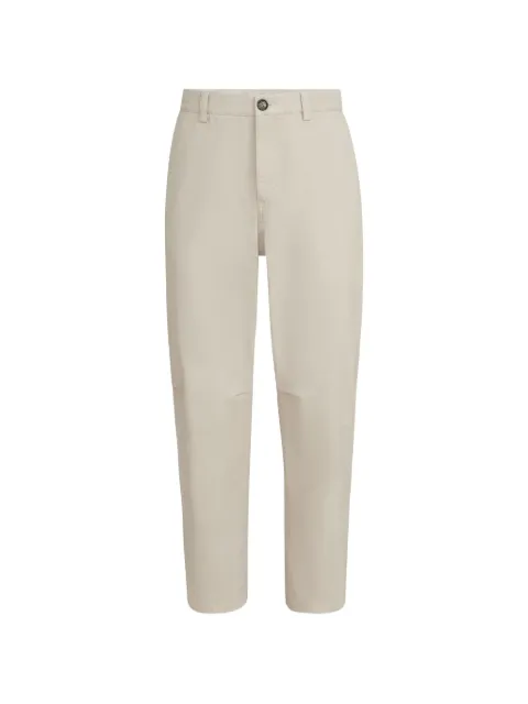 Brunello Cucinelli garment-dyed trousers in peached cotton gabardine