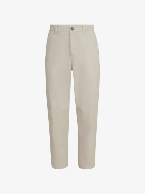 Brunello Cucinelli garment-dyed trousers in peached cotton gabardine