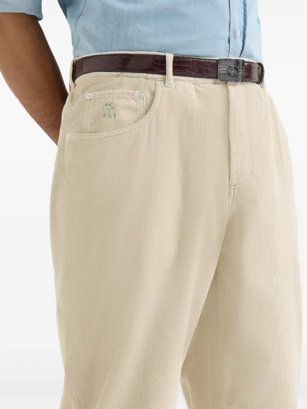 Brunello Cucinelli コーデュロイ パンツ | ニュートラル | FARFETCH JP