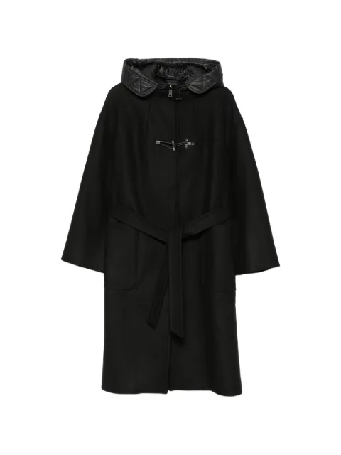 Fay belted hooded coat