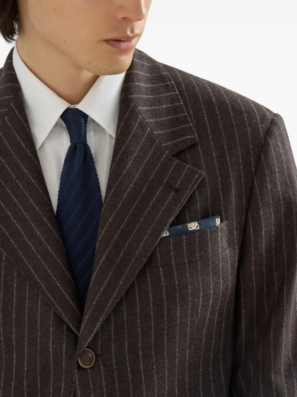 Brunello Cucinelli Pochet met print Beige