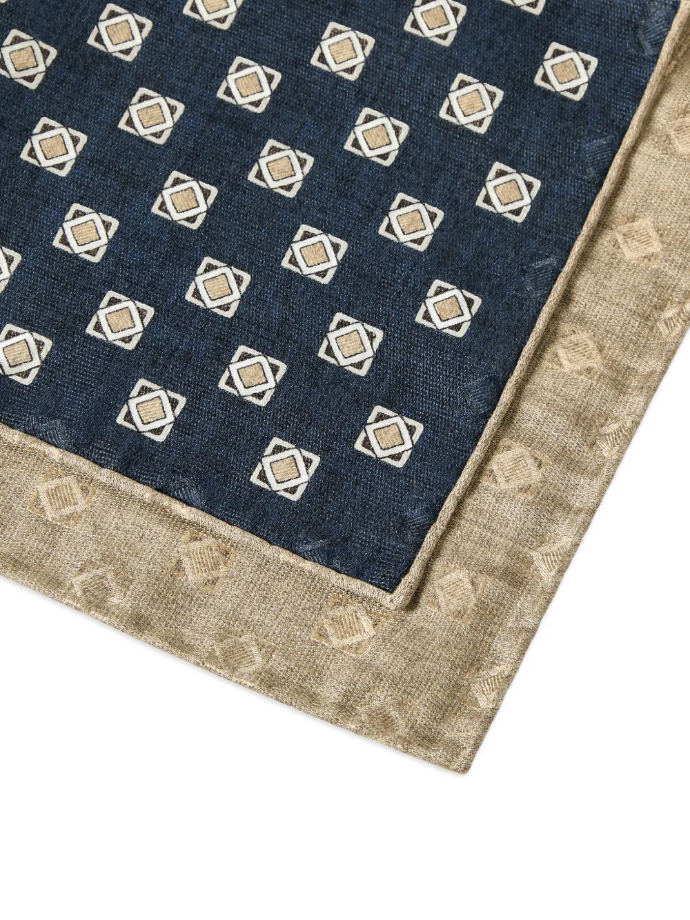 Brunello Cucinelli Pochet met print Beige