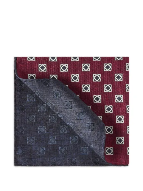 Brunello Cucinelli silk geometric-pattern pocket square