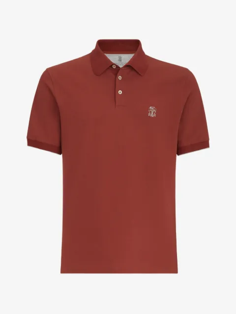 Brunello Cucinelli cotton-piqué polo shirt with logo