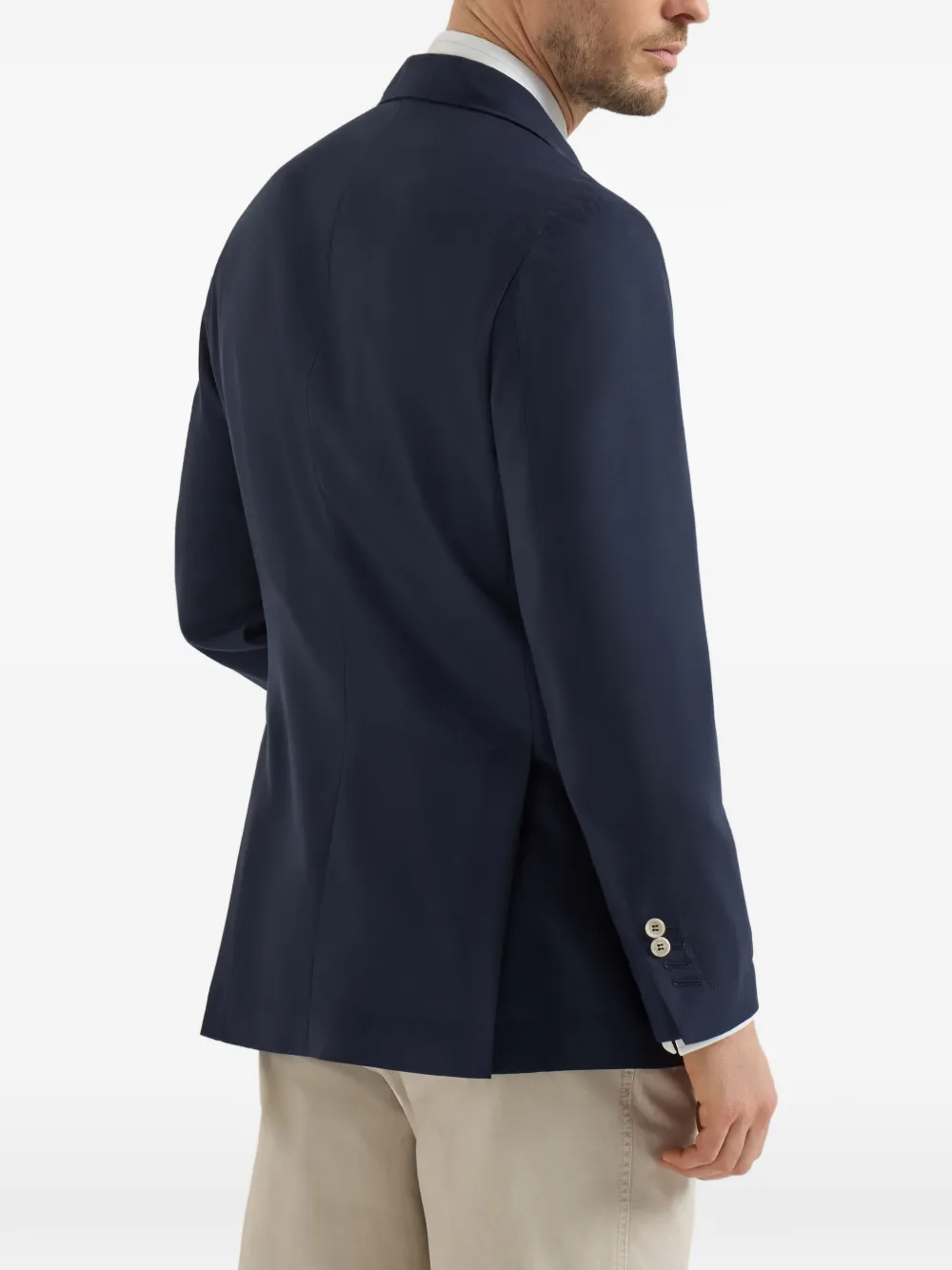 Brunello Cucinelli Batavia gedeconstrueerde blazer met opgestikte zakken Blauw
