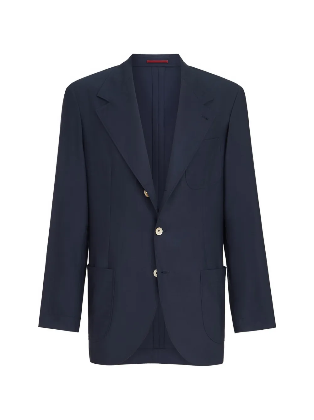 Brunello Cucinelli Blazer Batavia destrutturato in cashmere con tasche applicate - Blu