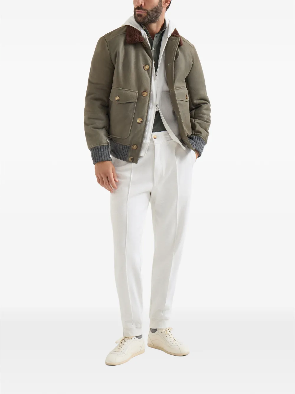Brunello Cucinelli Techno sweater met capuchon en rits Grijs