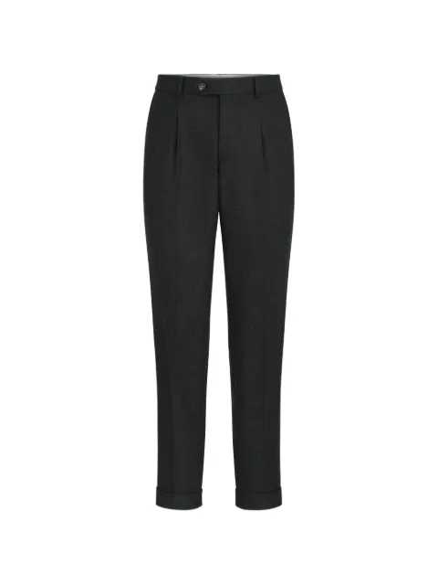 Brunello Cucinelli Faltenhose aus Schurwolle und Mouliné-Twill