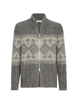 Brunello Cucinelli ジップアップ カシミアセーター | グレー