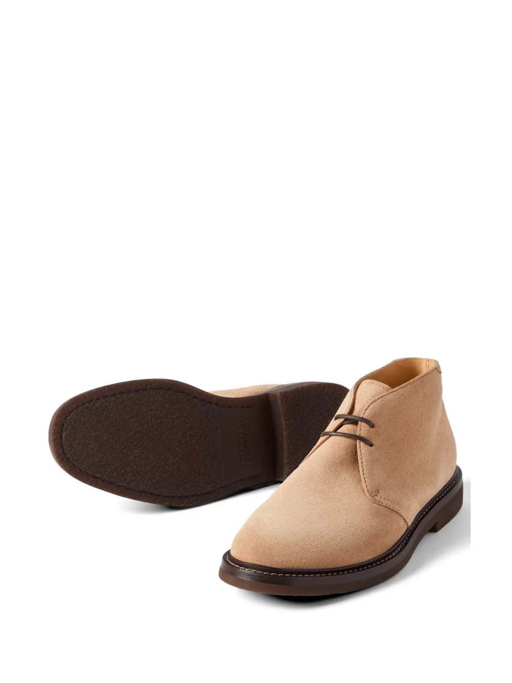 Brunello Cucinelli Chukka suède laarzen Beige