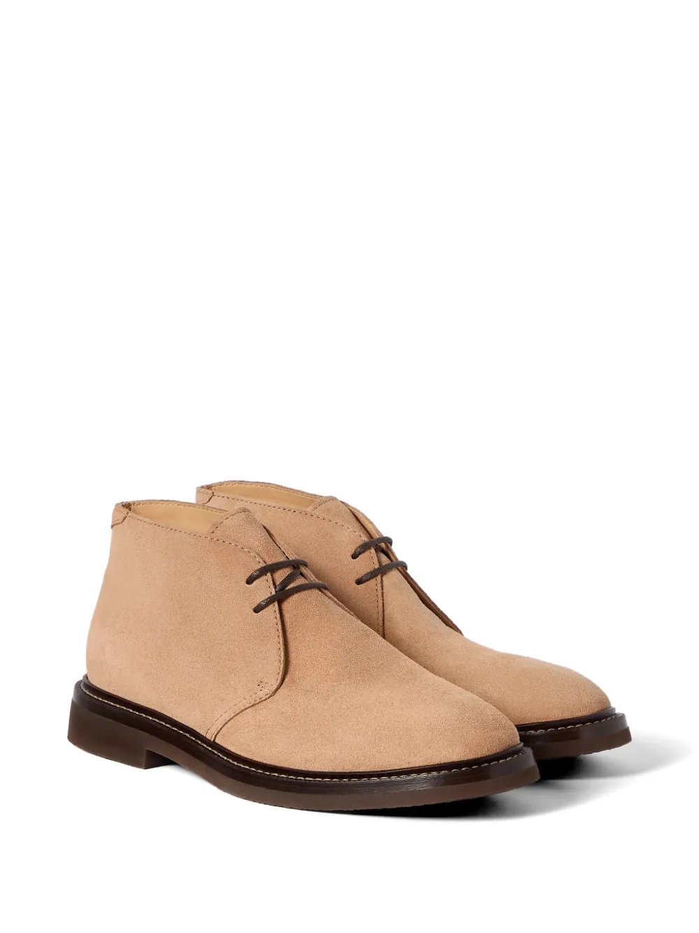 Brunello Cucinelli Chukka suède laarzen Beige