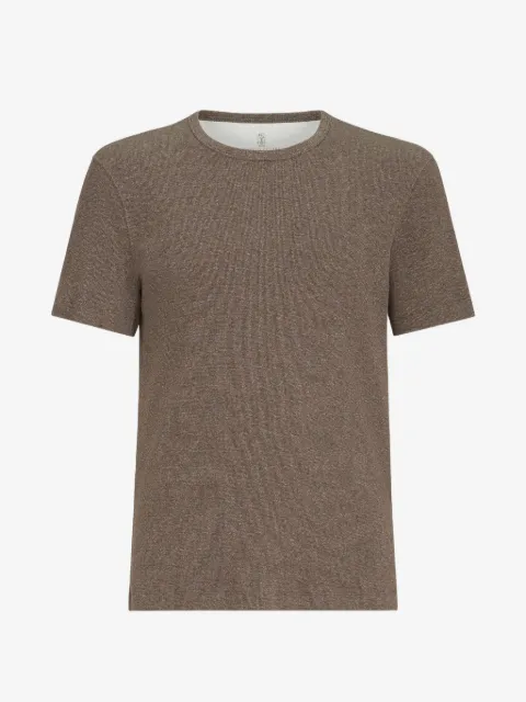 Brunello Cucinelli playera con efecto de mezclilla