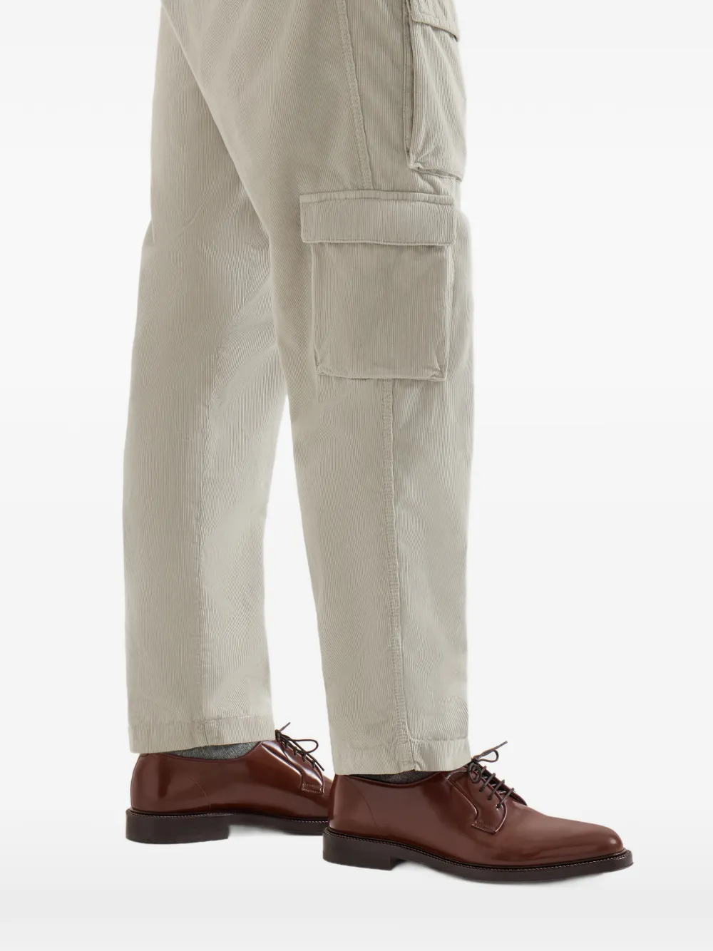 Brunello Cucinelli Derby schoenen met blokhak Bruin