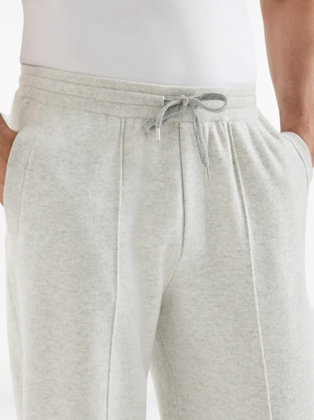 Brunello Cucinelli Dubbelgebreide broek Grijs