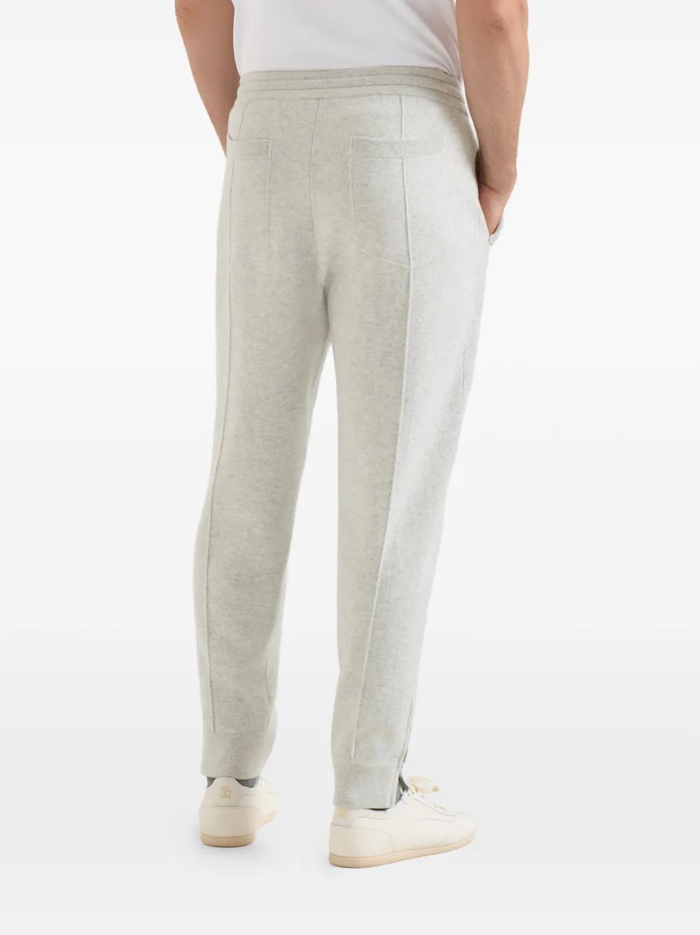 Brunello Cucinelli Dubbelgebreide broek Grijs