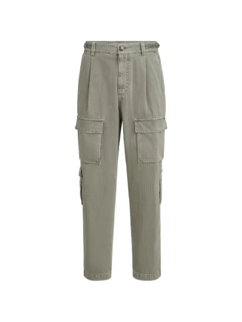 Brunello Cucinelli pantalon en coton à chevrons à poches cargo