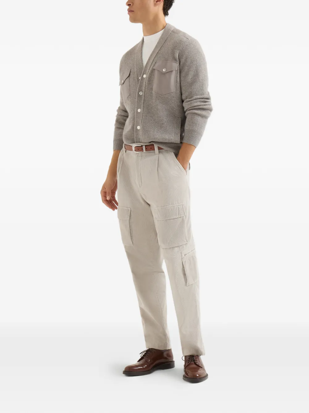 Brunello Cucinelli Jersey T-shirt met ronde hals en logo Wit